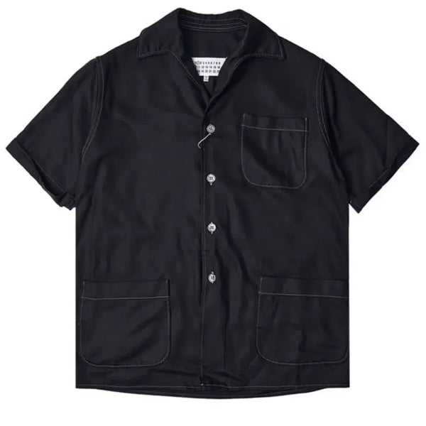 [BUNJANG] Maison Margiela 25SS Bowling Shirt Black / 25SS 메종 마르지엘라 볼링 셔츠 블랙