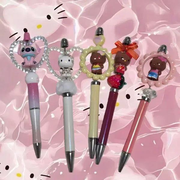 [BUNJANG] Kitty Bead Custom Pen / 키티 비즈볼꾸펜