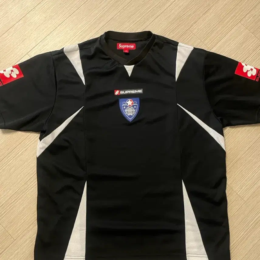 [BUNJANG] Supreme Crest Soccer Jersey Black 24FW / 슈프림 크레스트 사커 저지 블랙 - 24FW