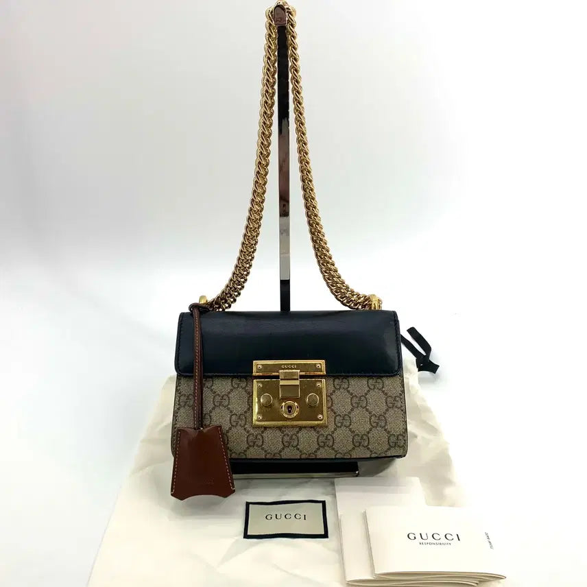 [BUNJANG] Gucci Padlock GG Supreme Small Shoulder Bag / [백화점구매] 구찌 패들락 수프림 숄더백 409487