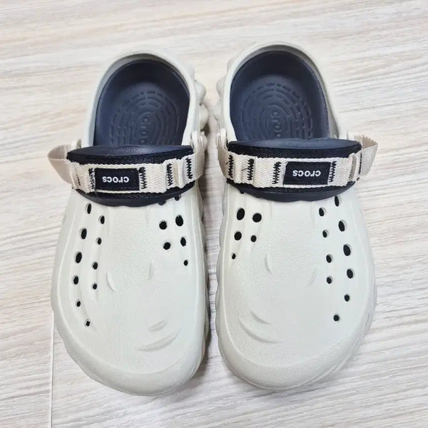 [BUNJANG] Crocs Echo Clog Bone Black Beige Size 270 / 크록스 에코 클로그 본블랙 베이지 270