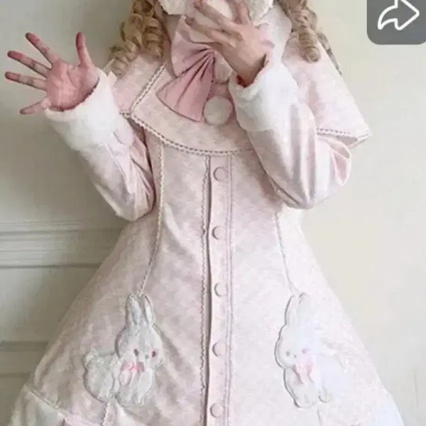 [BUNJANG] My Melody "Jirai Kei" Style Coat / 지뢰계 양지뢰계 코트 마이멜로디 인이화 코스프레