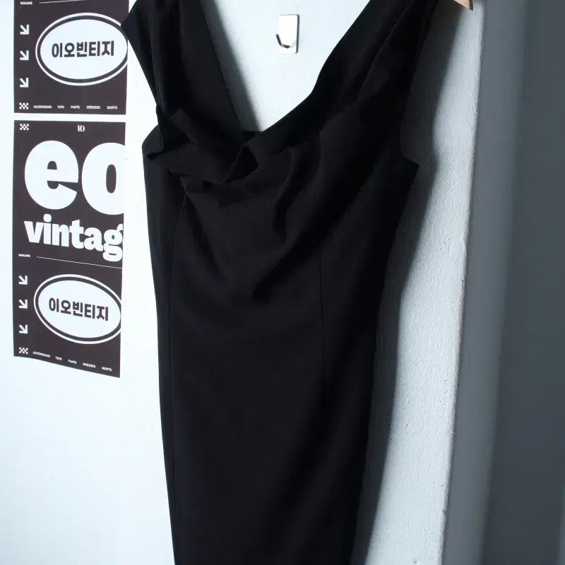 [BUNJANG] W(M) Sleeveless Plain Black Nomicore Dress / W(M) 코스 드레스 원피스 민소매 블랙 무지 놈코어-H36101