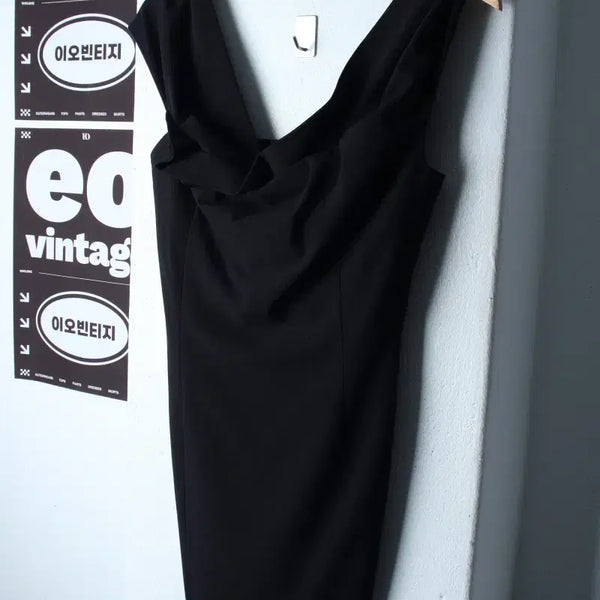 [BUNJANG] W(M) Sleeveless Plain Black Nomicore Dress / W(M) 코스 드레스 원피스 민소매 블랙 무지 놈코어-H36101