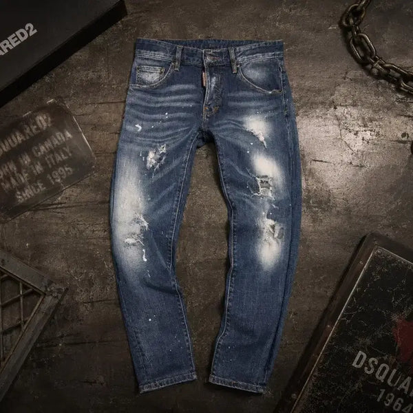 [BUNJANG] DSQUARED2 Classic Kenny Twist Jeans Washed with Damage Detail / DSQUARED2 디스퀘어드2 클래식 케니 트위스트 청바지 워싱 데미지
