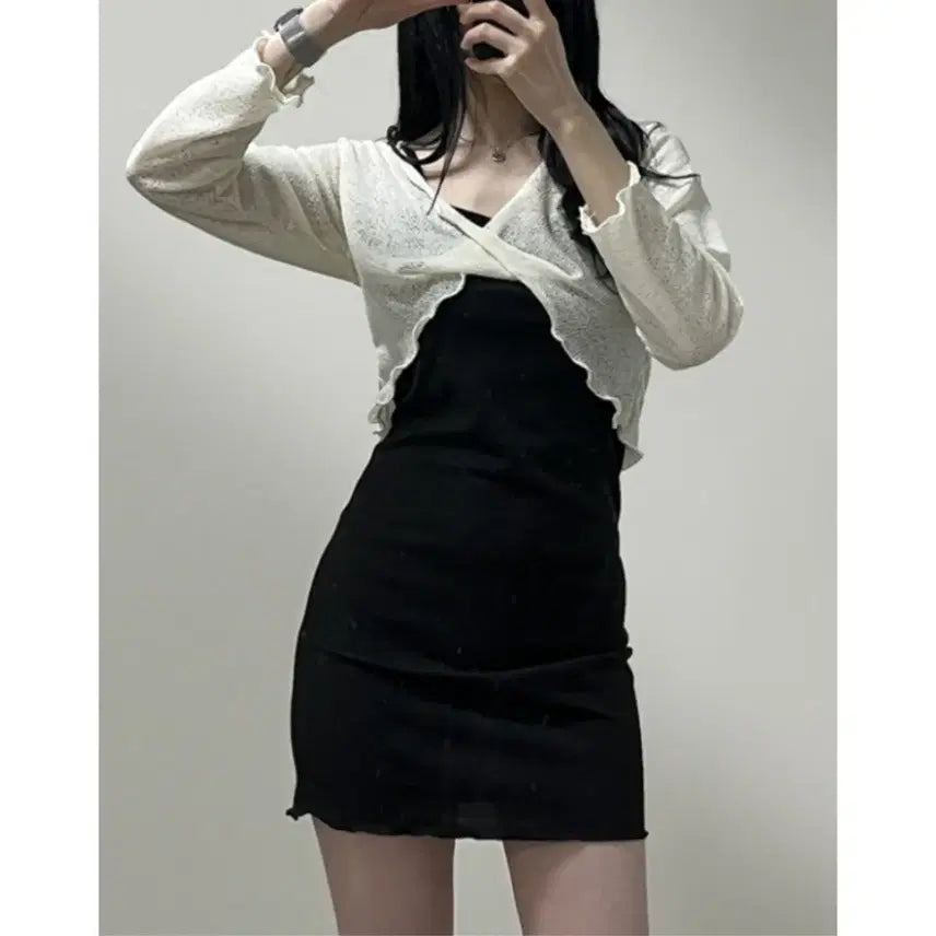[BUNJANG] Summer See-Through Knit Two-Piece Set / 여름 시스루 니트 투피스 세트 (XS/S/M, 44/55/66, 80/85/90 사이즈)