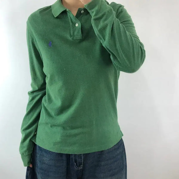 [BUNJANG] Polo Ralph Lauren Green Polo Shirt / [L] 폴로 랄프로렌 그린 카라티