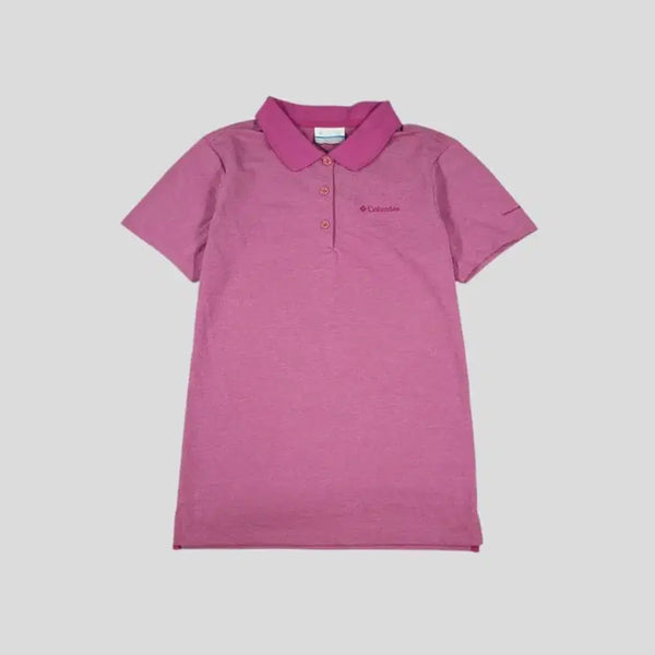 [BUNJANG] Columbia Magenta Purple Marled Omni-Wick PK Pique Collar Functional Short Sleeve T-Shirt - Women's S / 컬럼비아 콜롬비아 마젠타 퍼플 보카시 로고 옴니위크 PK 피케 카라넥 기능성 반팔 티셔츠 새상품 WOMANS S