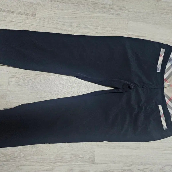 [BUNJANG] Burberry Check Cotton Pants Black Waist 32 / 버버리 체크 바지 블랙.  허리32