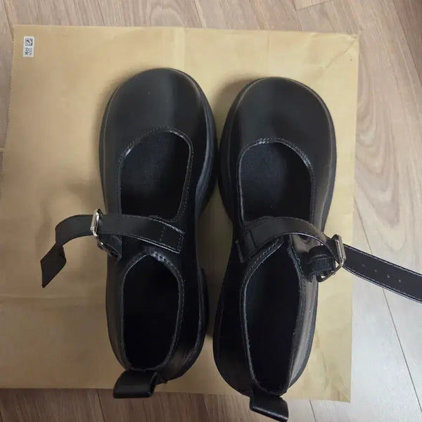 [BUNJANG] Black Mary Jane Platform Shoes / 블랙 메리제인 통굽 슈즈 245~250  미사용