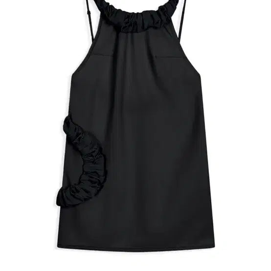 [BUNJANG] Openyy Open Back Ruffle Mini Dress Black / 오픈와이와이 (새상품) OPEN BACK RUFFLE MINI DRESS, BLACK