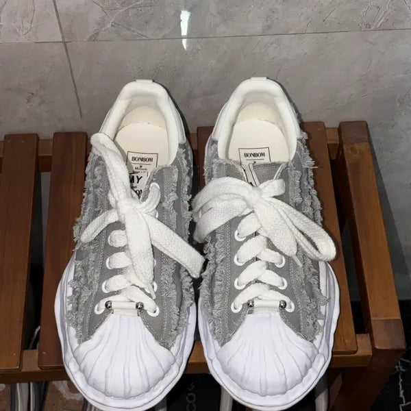 [BUNJANG] Maison Mihara Yasuhiro x Bornbohm Blaykey Low Sneakers Grey Size 43 / 이번주까지만 이가격) 미하라 야스히로 x 본봄 블레이키 로우
