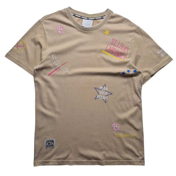 [BUNJANG] MLB Graphic Short Sleeve T-Shirt Beige Men's M / [95] MLB 반팔티셔츠