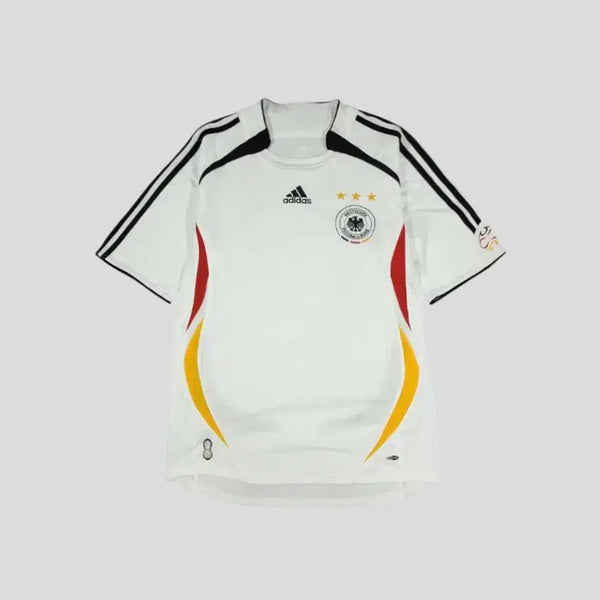 [BUNJANG] Adidas 00s Climacool Tricolor Blockcore Football Jersey / 아디다스 00s 화이트 멀티컬러 로고 삼선 독일 05-07시즌 홈 클라이마쿨 블록코어 기능성 풋볼져지 유니폼 반팔 티셔츠 새상품 L