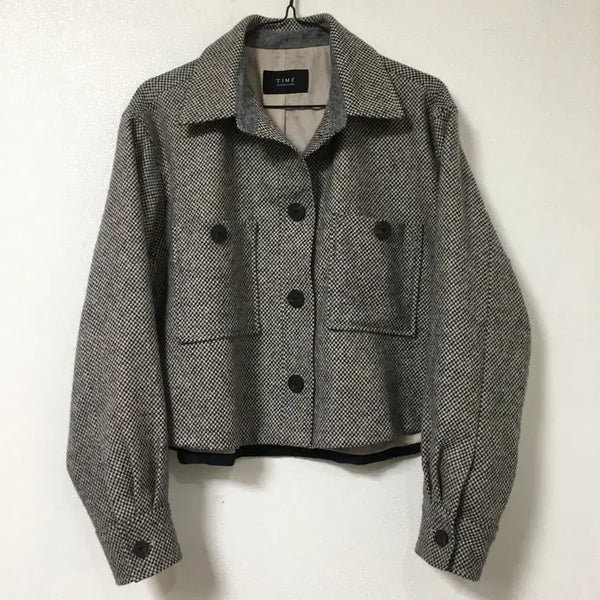 [BUNJANG] TIME Houndstooth Wool Jacket / 22 TIME 타임 하운드투스 울 자켓