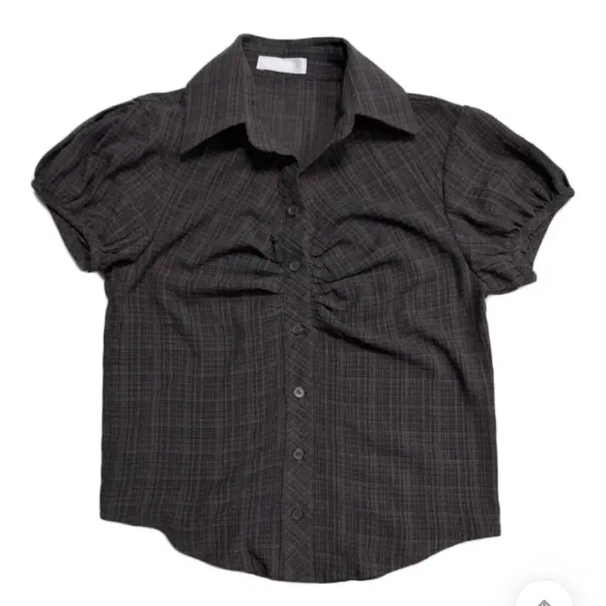 [BUNJANG] ThisWeekend Check Shirring Short Sleeve Shirt Blouse / 디스위켄드 체크 셔링 반팔 셔츠 블라우스