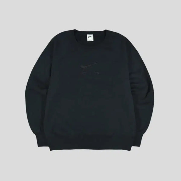 [BUNJANG] Nike Air Black Tonton Swoosh Logo Raglan Cotton Sweatshirt / 나이키 에어 블랙 톤톤 스우시 로고 레글런 코튼 스웻 맨투맨 티셔츠 L