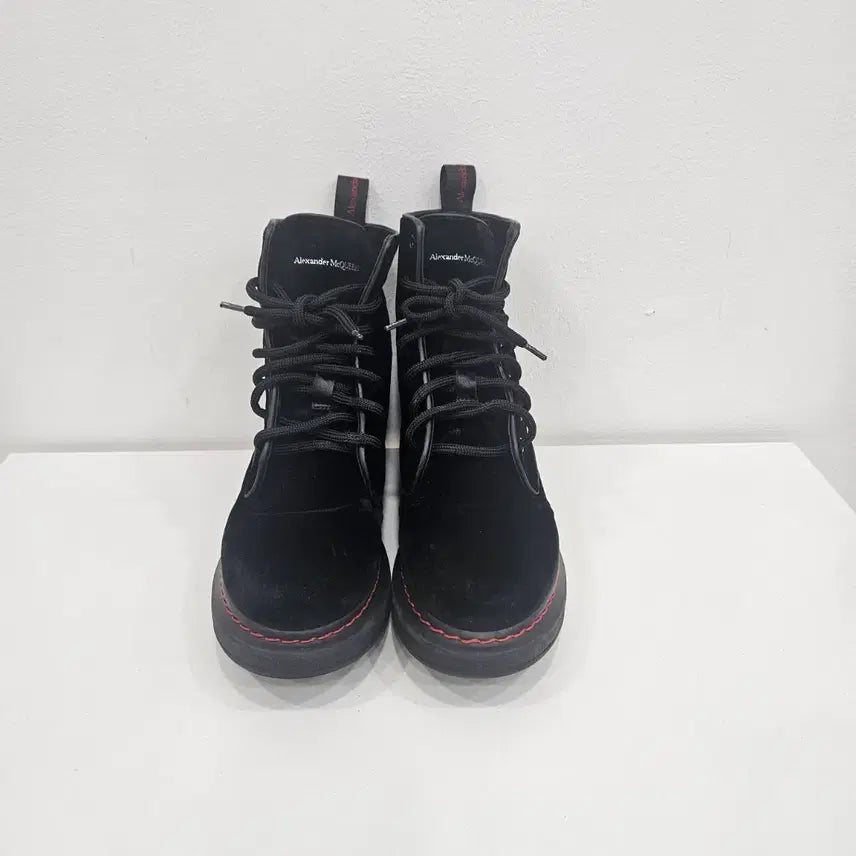 [BUNJANG] Alexander McQueen Oversized Sole Boots Suede Leather Red Stitch / 알렉산더맥퀸 오버솔 부츠 230