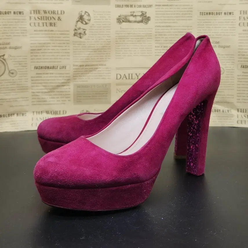 [BUNJANG] Miu Miu Hot Pink Suede Pumps (Size 40/255, 12cm Heel) / 미우미우 핫핑크 스웨이드 펌프스 40 255 굽12