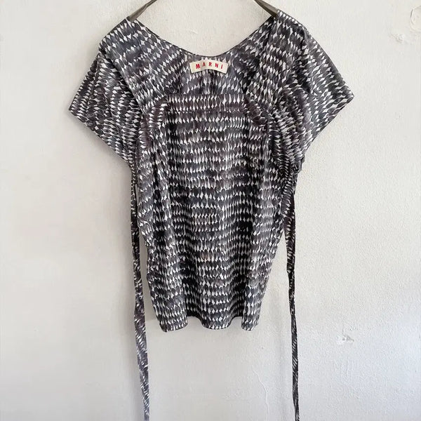 [BUNJANG] Marni Square Neck Blouse / 마르니 스퀘어넥 블라우스