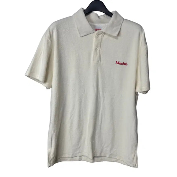 [BUNJANG] MSCHF Women's Ivory Terry Cotton Short Sleeve Polo T-Shirt / free 미스치프 여성 아이보리 테리코튼 반팔 카라티