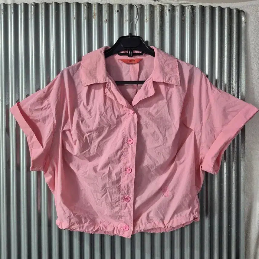 [BUNJANG] F. Bukanec Women's Short Sleeve Pink Shirt / F 반에이크 여성 반팔 핑크색 셔츠