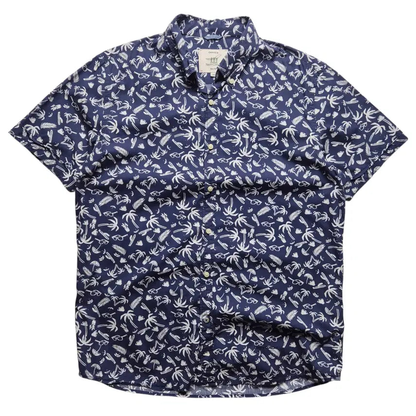 [BUNJANG] Henry Cotton's Hawaiian Shirt / [M] 헨리코튼 하와이안셔츠