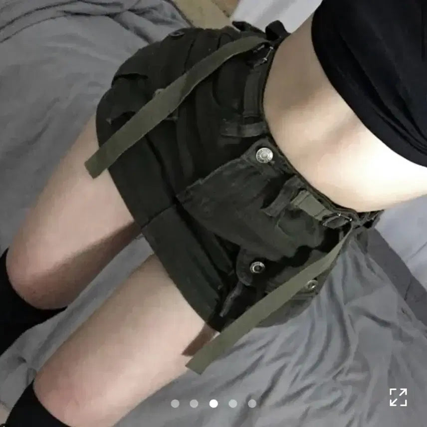 [BUNJANG] Maison Studio Cargo Skirt Black / 에이블리 메종스튜디오 카고스커트 블랙