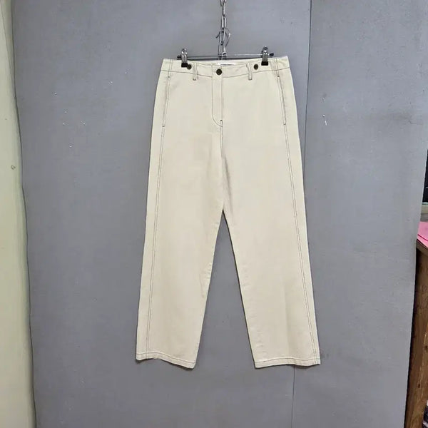[BUNJANG] Tomboy Loose Fit Trousers - Light Beige / 톰보이 연베이지 봄가을  루즈핏 바지 n8403