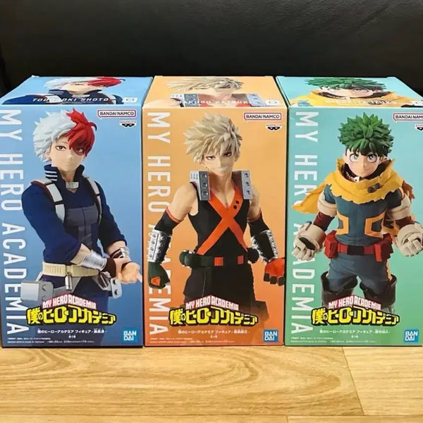 [BUNJANG] Bandai My Hero Academia 'Traffic Light Trio' Figure Set (Deku/Bakugo/Todoroki) / 나히아 히로아카 반다이 신호등조 피규어 세트 (미도리야/바쿠고/쇼토)