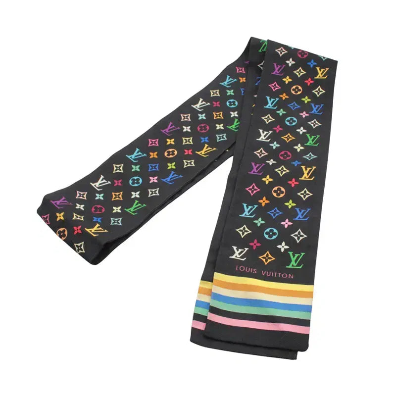 [BUNJANG] Louis Vuitton Multicolor Silk Bandana Scarf / 루이비통 멀티컬러 실크 방도 스카프