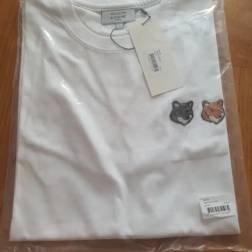 [BUNJANG] Maison Kitsuné Double Fox Head T-Shirt White L / 메종키츠네 더블 폭스 헤드 반팔티 화이트 L