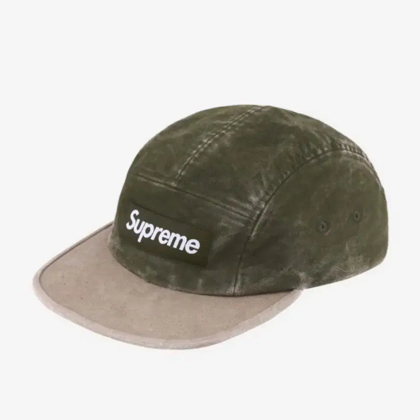 [BUNJANG] Supreme Two-Tone Moleskin Camp Cap Dark Olive Khaki FW25 / 슈프림 볼캡 모자 투톤 몰스킨 캠프캡 다크 올리브 카키 25FW