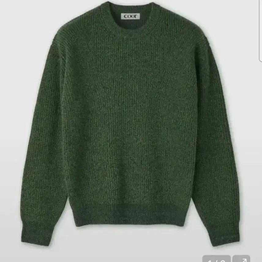 [BUNJANG] COOR Cashmere Pop Knit Fun Green L / 쿠어 캐시팝 니트 펀그린 L