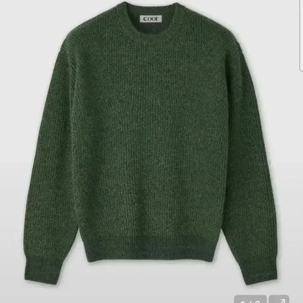 [BUNJANG] COOR Cashmere Pop Knit Fun Green L / 쿠어 캐시팝 니트 펀그린 L