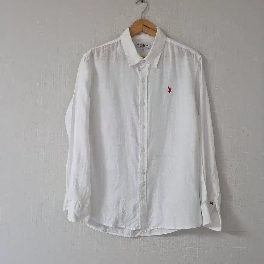 [BUNJANG] U.S. Polo Linen Shirt White / US 폴로 린넨 셔츠