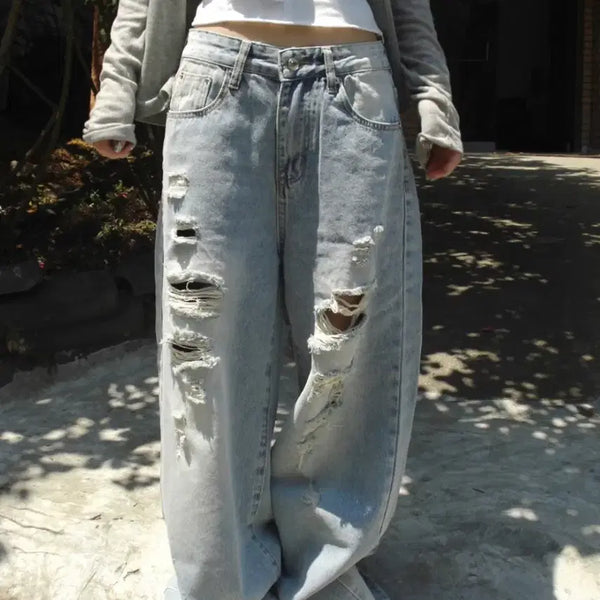 [BUNJANG] Our Cabinet Fight Damage Pants Denim Pants S / 아워캐비넷 fight damage pants 데님 팬츠 S