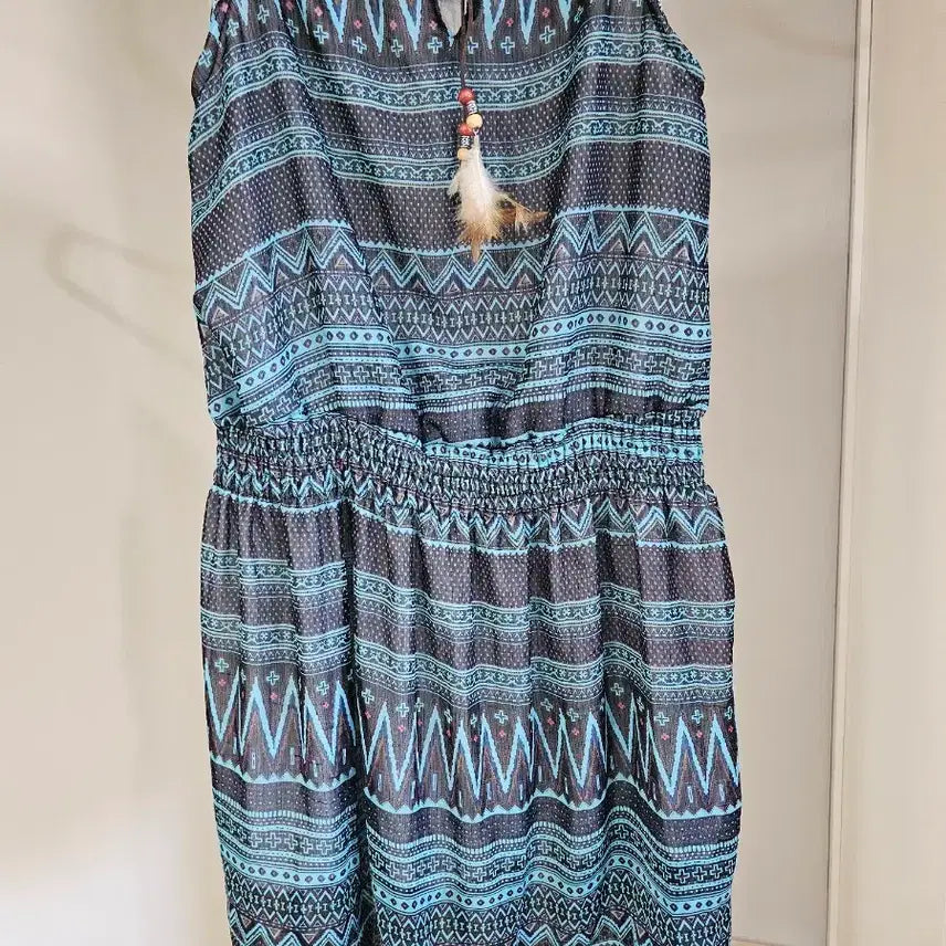 [BUNJANG] Bohemian Pattern Maxi Dress / 보헤미안 패턴 원피스