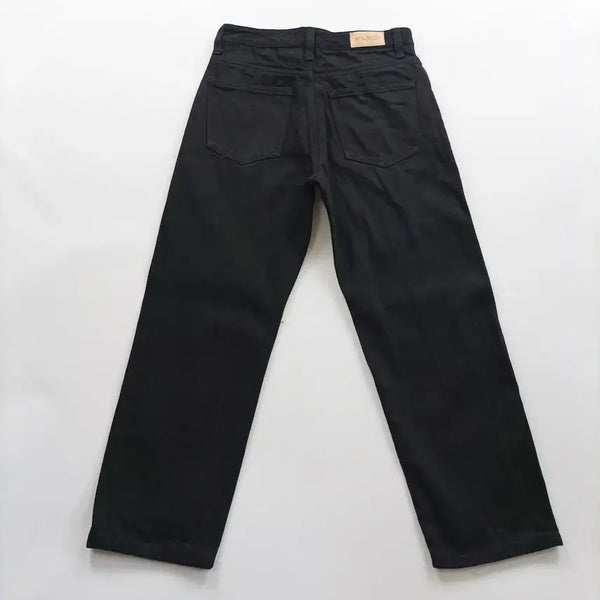 [BUNJANG] Plac Jeans Straight Black Denim Casual Pants Women's Size 27 / 플랙진 청바지 사이즈27 일자 흑청 캐주얼 여자 여성 데님팬츠 B1475