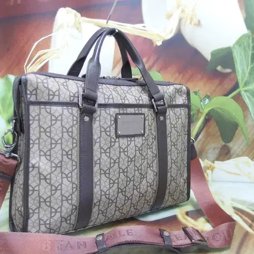 [BUNJANG] Beanpole Logo PVC Blend Briefcase / 구제토토 빈폴 로고 PVC혼용 서류가방정품 중고가방 60408