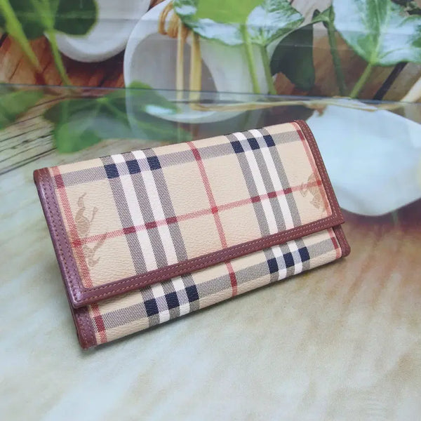 [BUNJANG] Burberry Check Pattern Long Wallet / 구제토토 버버리 체크무늬 지갑 장지갑 정품 중고 명품 60408