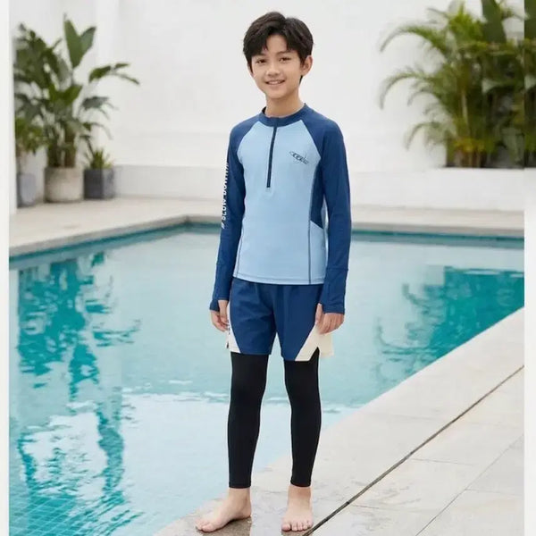 [BUNJANG] Children's Rashguard Swimsuit Set / 새상품 - 아동 래쉬가드 수영복 세트