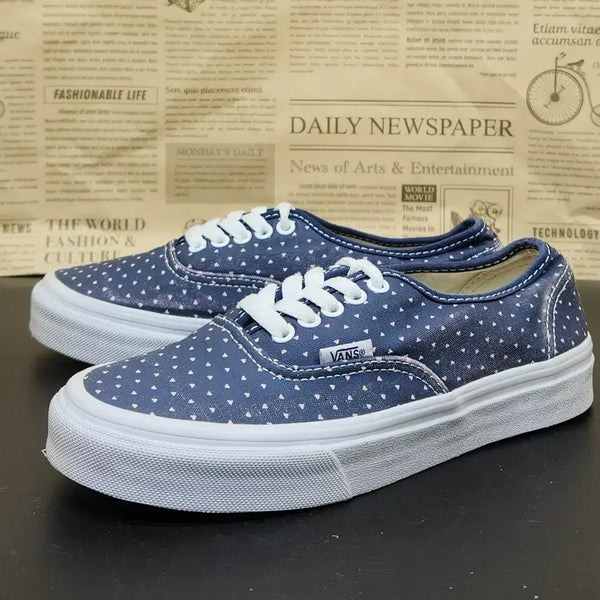 [BUNJANG] Vans Authentic Slim Heart Dot Navy Women's Sneakers / 반스 어센틱 네이비 슬림 하트 도트 여성스니커즈 220