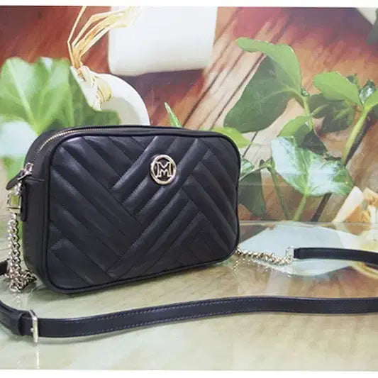 [BUNJANG] Metrocity Leather Chain Shoulder Bag Crossbody Bag / 구제토토 메트로시티 가죽 체인혼용 숄더백 크로스백 정품 중고가방 60408