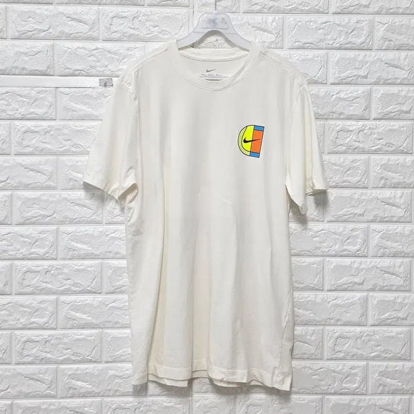 [BUNJANG] Nike White Tennis Short-Sleeve T-Shirt / M 나이키 화이트 테니스 반팔 티 E466