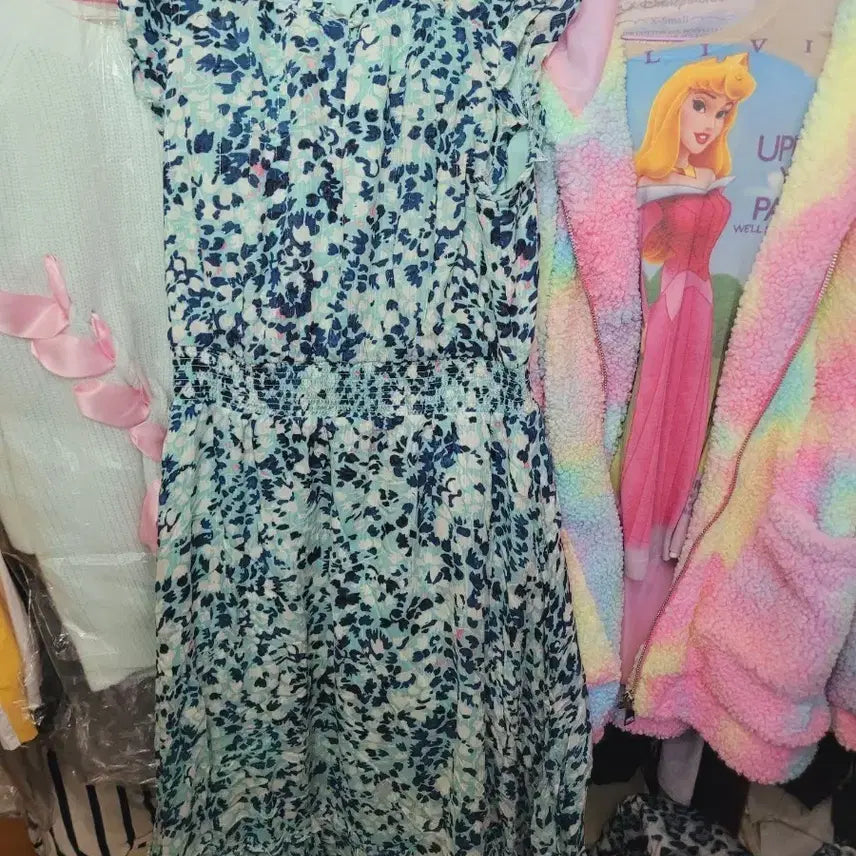 [BUNJANG] Chiffon Floral Pattern Long Dress (Imported M) / 쉬폰 플로럴 패턴 원피스 수입M