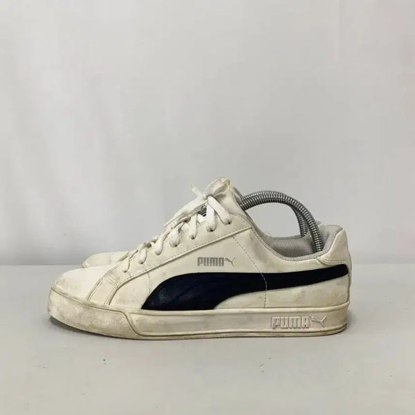 [BUNJANG] Puma Smash Bulk White Sneakers / 158. 푸마 스매쉬 벌크 화이트 스니커즈[260]