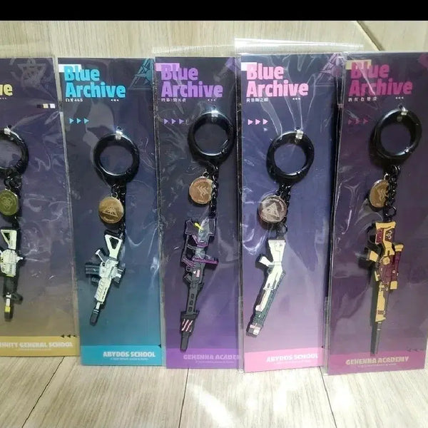 [BUNJANG] Blue Archive Azusa, Shiromi, Hina, Hoshino, Aru Weapon Keyring (Sealed) / 블루아카이브 아즈사,시로코,히나,호시노,아루 총기키링 미개봉