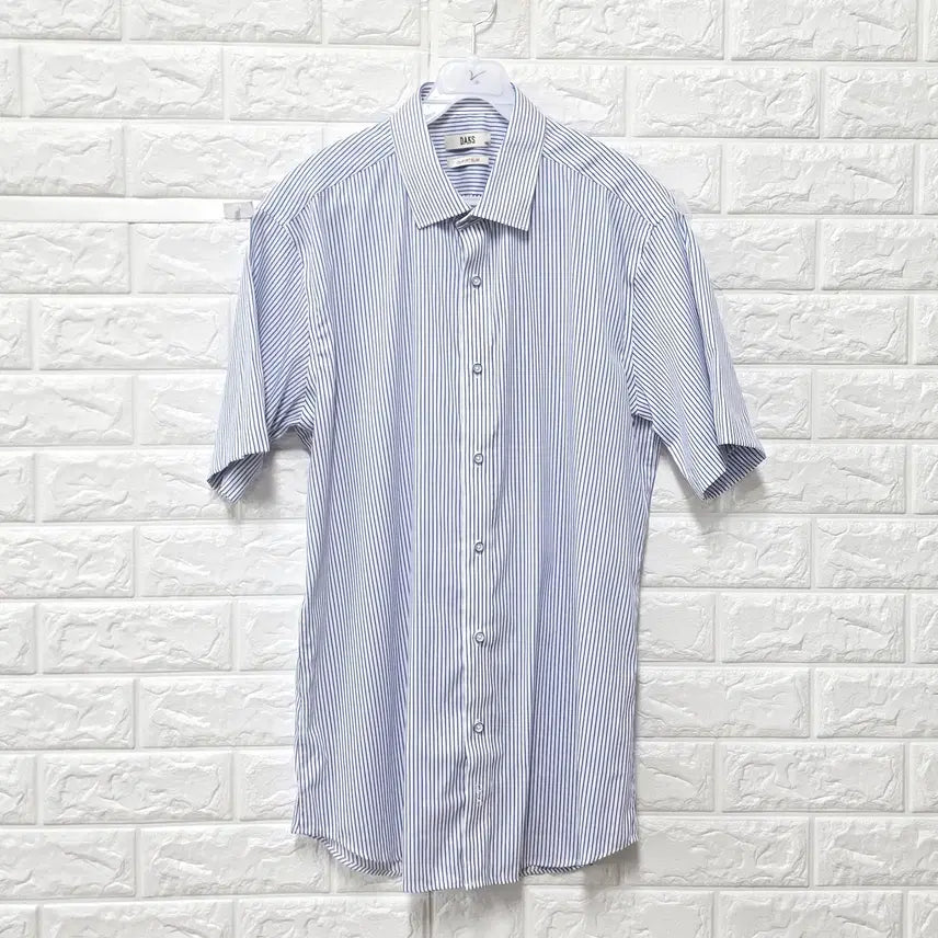 [BUNJANG] DAKS Striped Short-Sleeve Shirt / 100 닥스 DAKS 스트라이프 반팔 셔츠 남방 E470