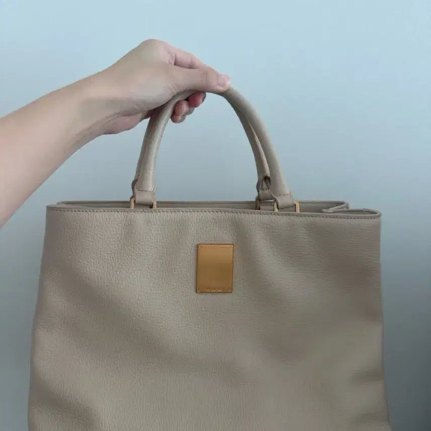 [BUNJANG] Couronne Beige Tote Bag / 쿠론 가방 베이지색 토트백